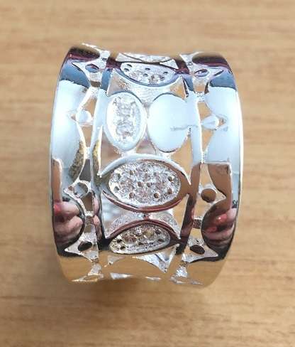 Elegant Memorial Diamonds Set in 925 Sterling Silver Ring  Imported Filled Jewelry